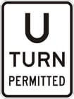 U turn sign 